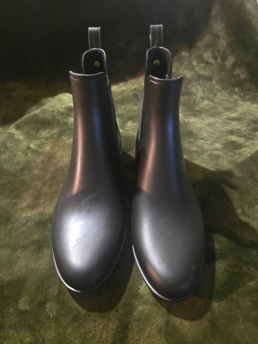 Sam Edelman Tinsley Chelsea Rain Boots Black Matte Women's Size 9 - Picture 3 of 5